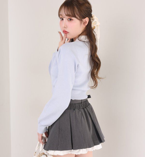  「【SMサイズ展開あり】ベルト付きレイヤードプリーツミニスカート」|その他|