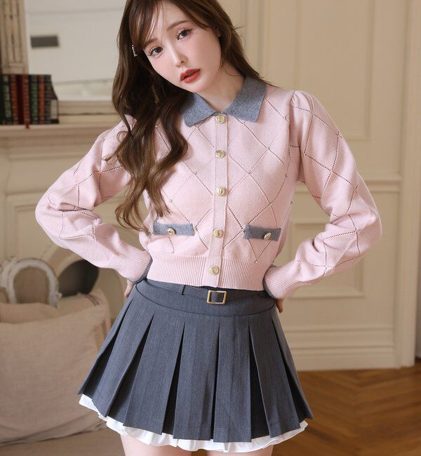  「【SMサイズ展開あり】ベルト付きレイヤードプリーツミニスカート」|その他|