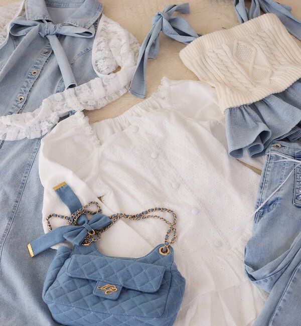  「【Denim Collection】ティアードミニワンピ」|ワンピース|