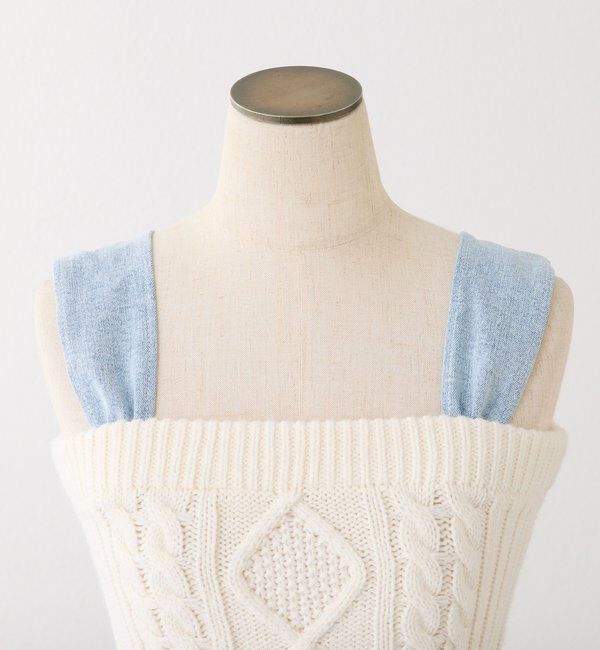  「【Denim Collection】肩リボンビスチェ」|シャツ・ブラウス|