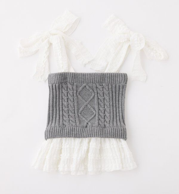  「【Denim Collection】肩リボンビスチェ」|シャツ・ブラウス|