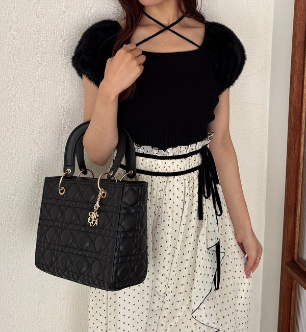  「チャーム付きキルティングミニトートバッグ」|ショルダー・メッセンジャー|