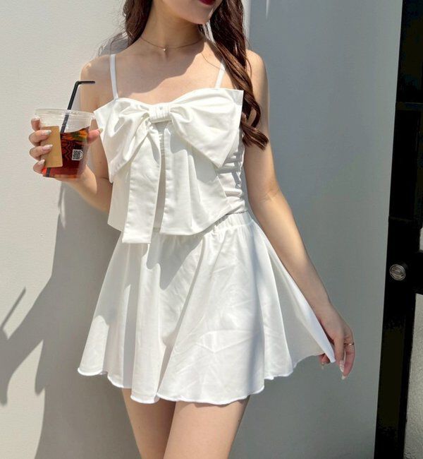  「swimwear/フロントリボン羽織りSET(4点セット)」|その他|