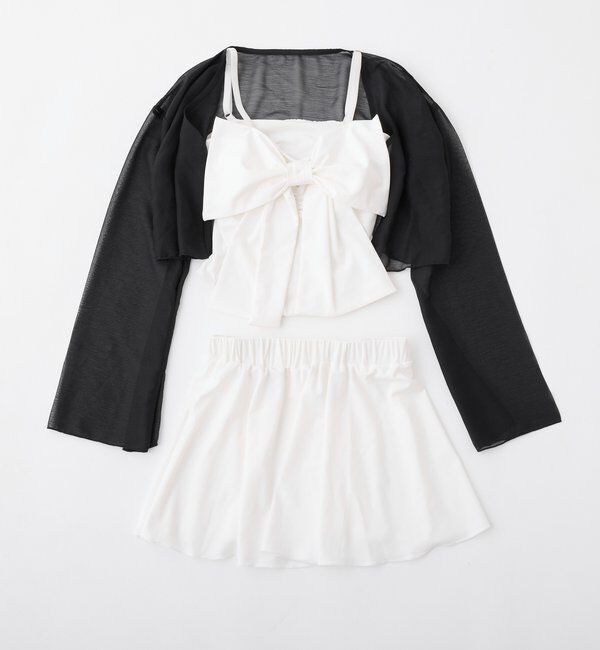  「swimwear/フロントリボン羽織りSET(4点セット)」|その他|