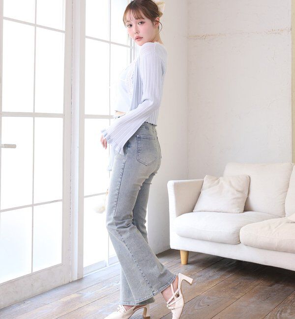  「レース付きニットビスチェ」|ニット・セーター|