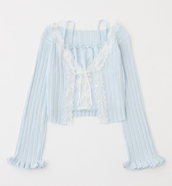  「レース付きニットビスチェ」|ニット・セーター|