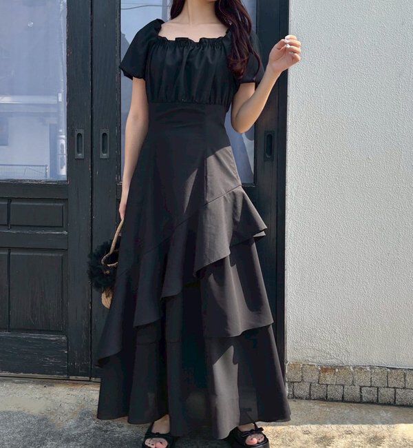  「【リバイバル】イレヘムティアードロングワンピース」|ワンピース|