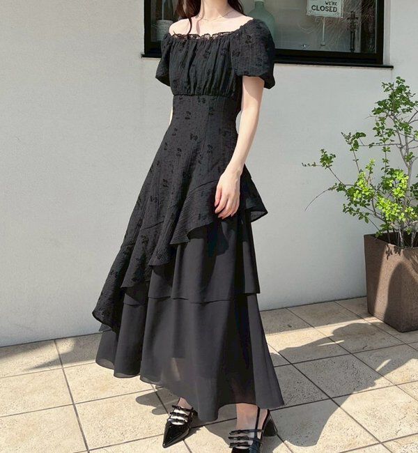  「【リバイバル】イレヘムティアードロングワンピース」|ワンピース|