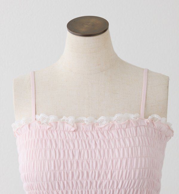  「カップ付きレースシャーリングキャミソール」|プルオーバー|