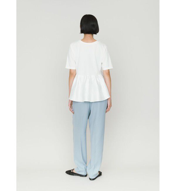 MIDIUMISOLID「MIDIUMISOLID for Ladies ウーブン スイッチング 2way ペプラム」|Tシャツ・カットソー|