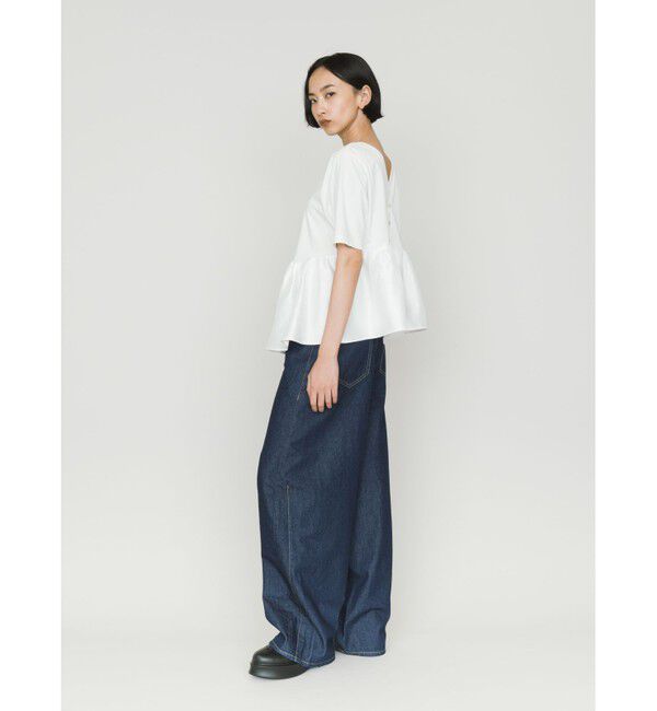 MIDIUMISOLID「MIDIUMISOLID for Ladies ウーブン スイッチング 2way ペプラム」|Tシャツ・カットソー|