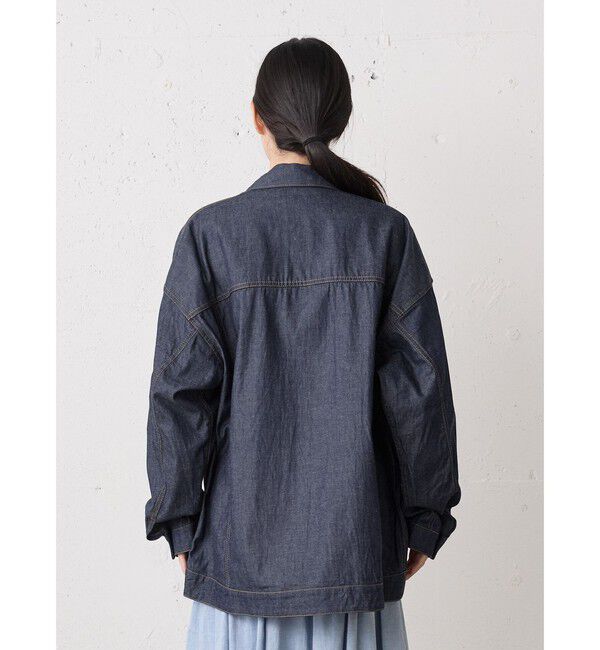 MidiUmi「MidiUmi ワイドデニムジャケット」|テーラードジャケット|