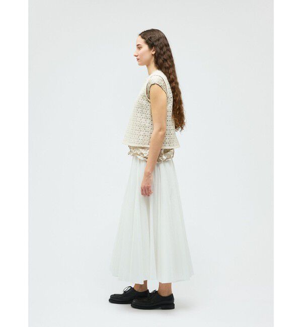 mizuiro ind「mizuiro ind レースクルーネックベスト」|ベスト・ジレ|