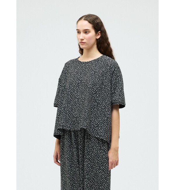 mizuiro ind「mizuiro ind プリントワイドプルオーバー」|Tシャツ・カットソー|