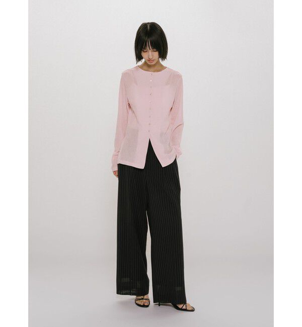 MIDIUMISOLID「MIDIUMISOLID for Ladies クルーネックロングカーディガン」|カーディガン|