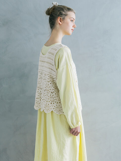 Samansa Mos2「【Cross&times;Linen】ギャザーワンピース」|ワンピース|