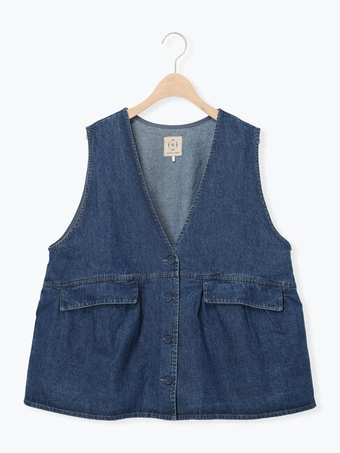 Samansa Mos2「Vネックオーバーベスト」|ダウンベスト・ベスト|