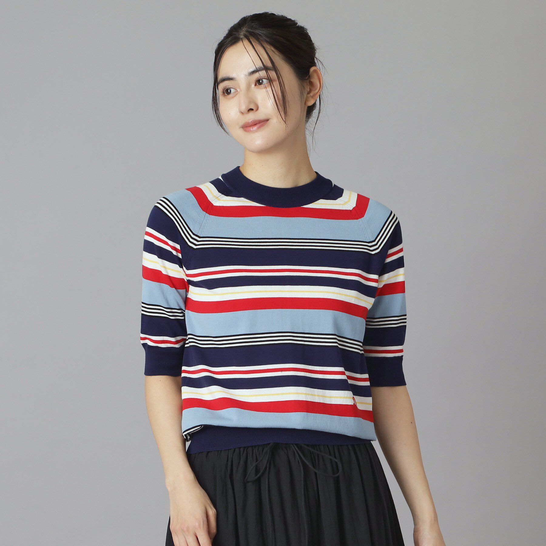 DRESSTERIOR「【大人MUSE5月号掲載】コットンシルクマルチボーダーニット」|ニット・セーター|