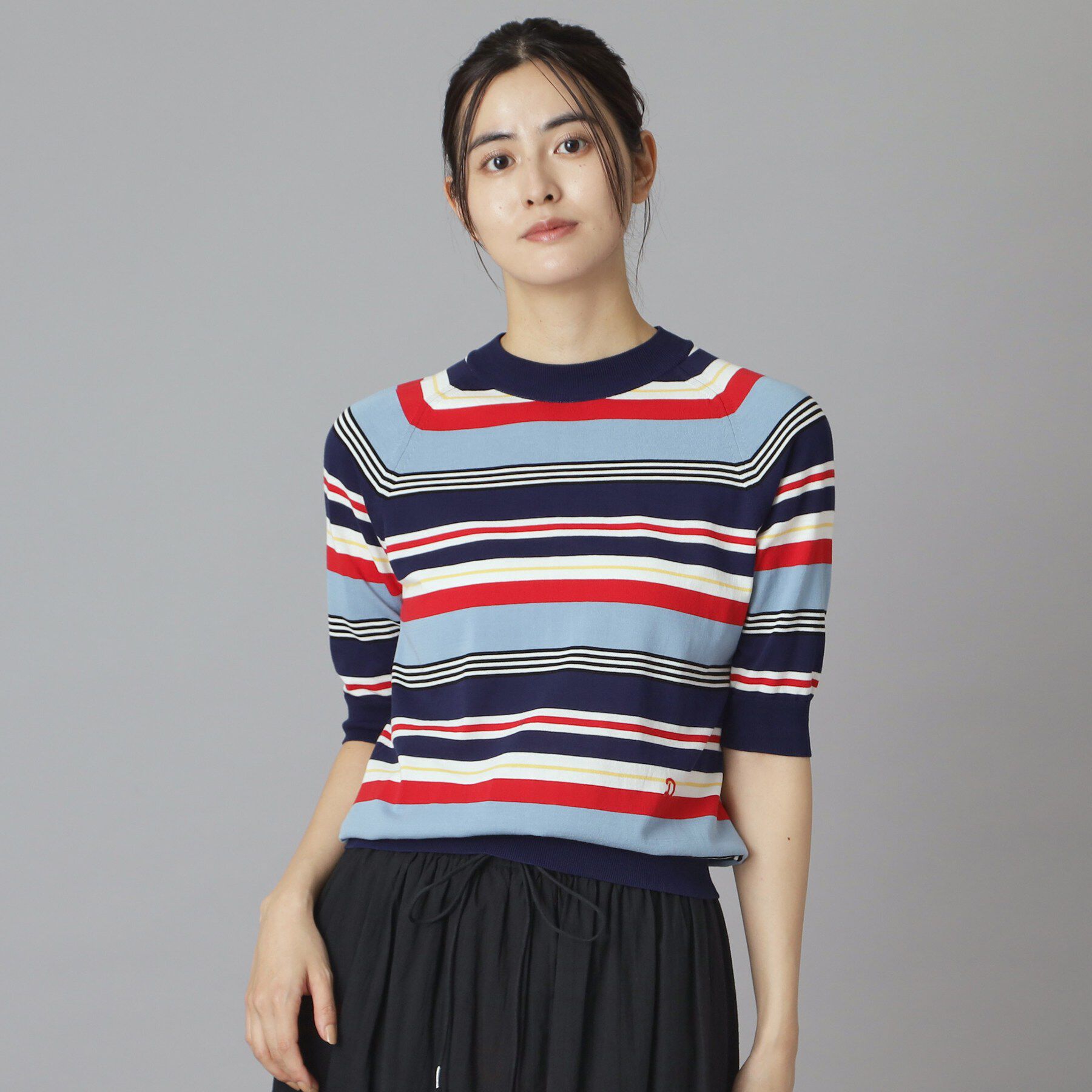 DRESSTERIOR「【大人MUSE5月号掲載】コットンシルクマルチボーダーニット」|ニット・セーター|