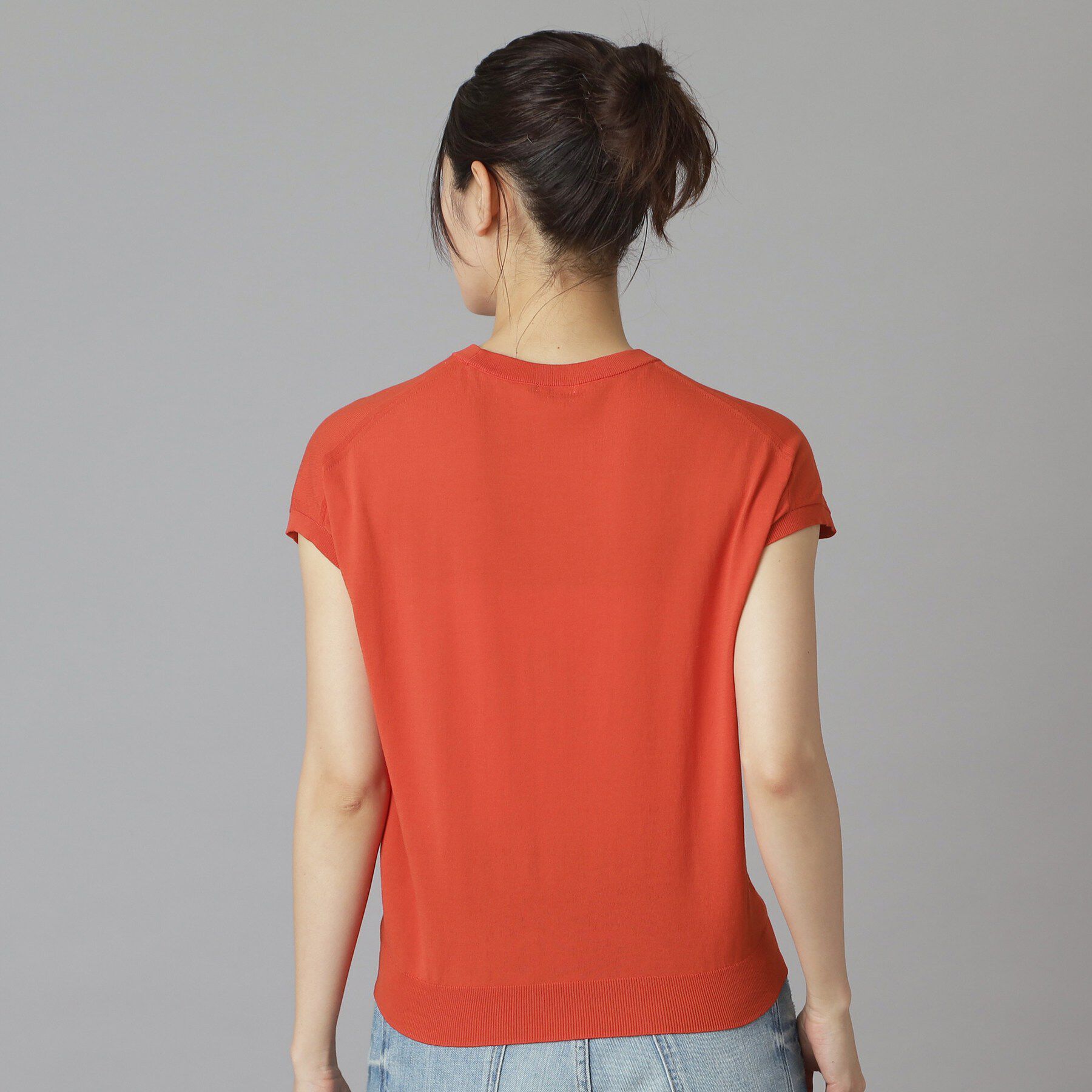 DRESSTERIOR「コットンシルクフレンチスリーブニット」|ニット・セーター|