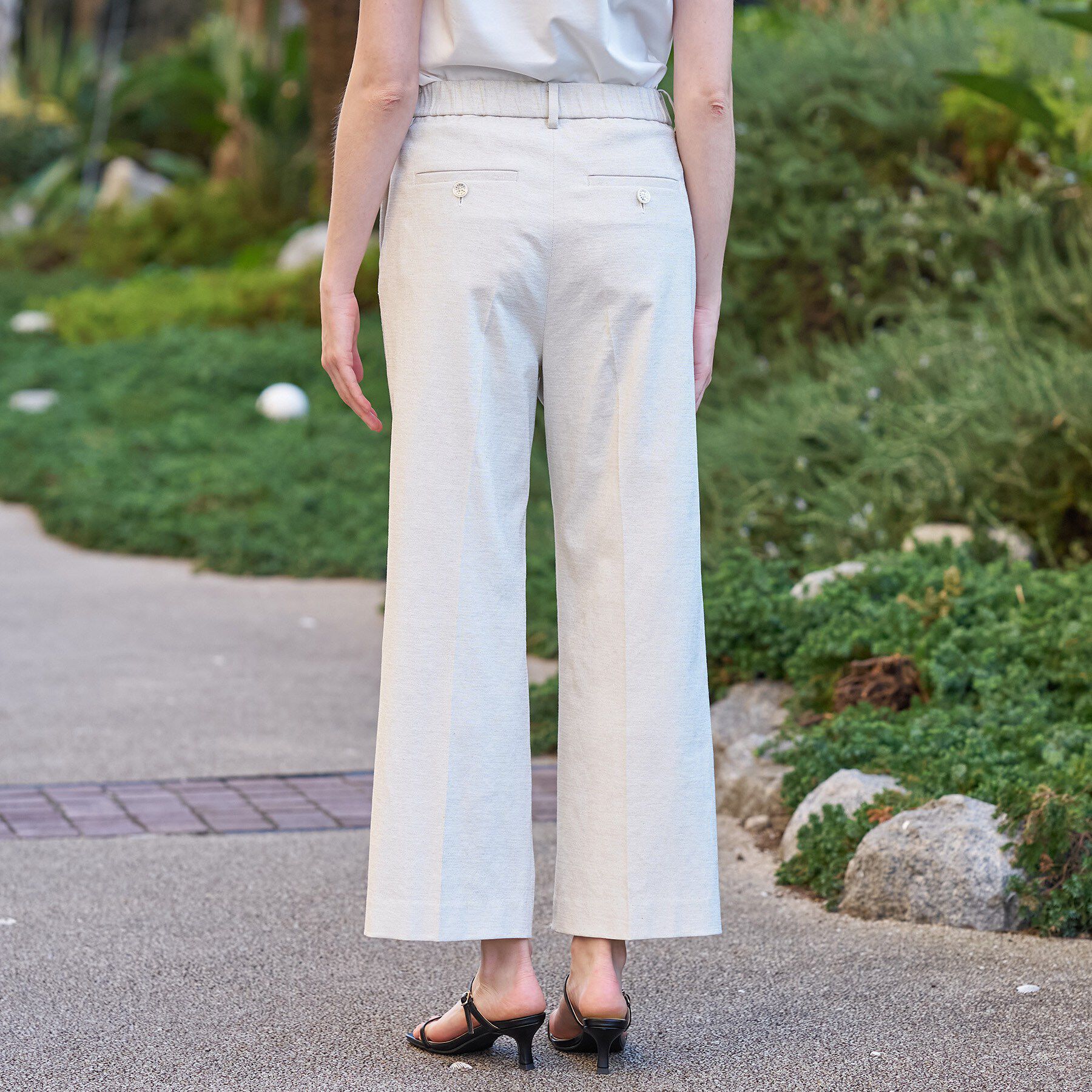 DRESSTERIOR「【吸水速乾/セットアップ可】リネンブレンドオックスストレートパンツ」|その他|