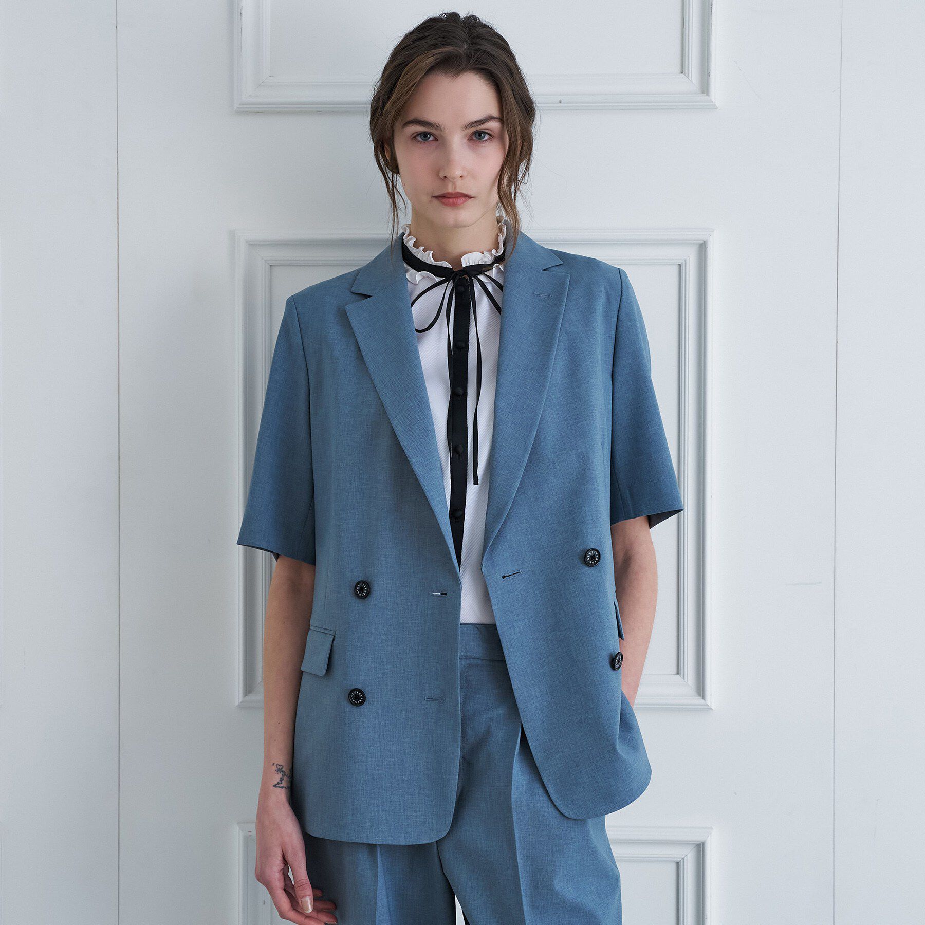 DRESSTERIOR「【大人MUSE5月号掲載/セットアップ可】ウォッシャブルイージーサマージャケット」|テーラードジャケット|ブルー(091)