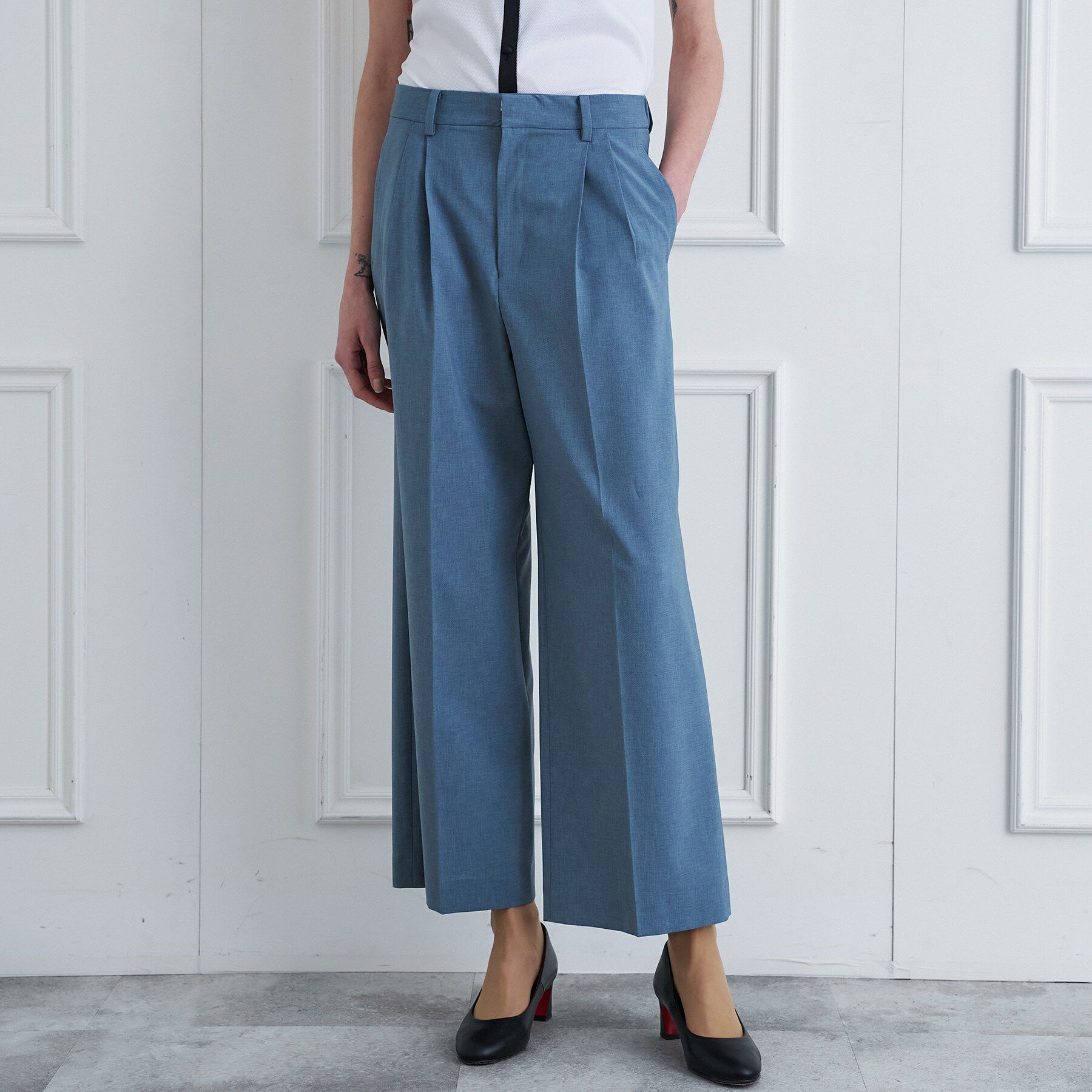 DRESSTERIOR「【大人MUSE5月号掲載】【セットアップ可】ウォッシャブルタックワイドパンツ」|その他|