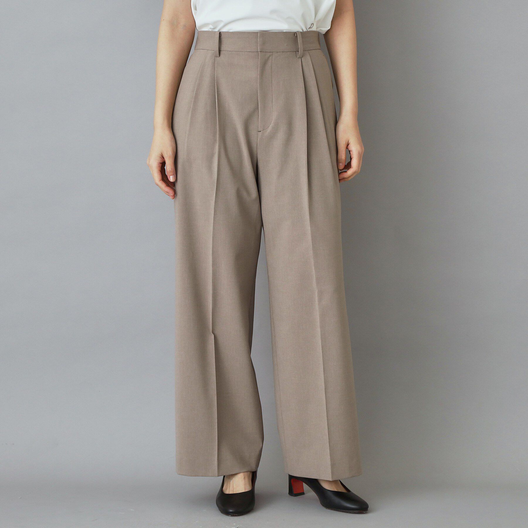 DRESSTERIOR「【大人MUSE5月号掲載】【セットアップ可】ウォッシャブルタックワイドパンツ」|その他|