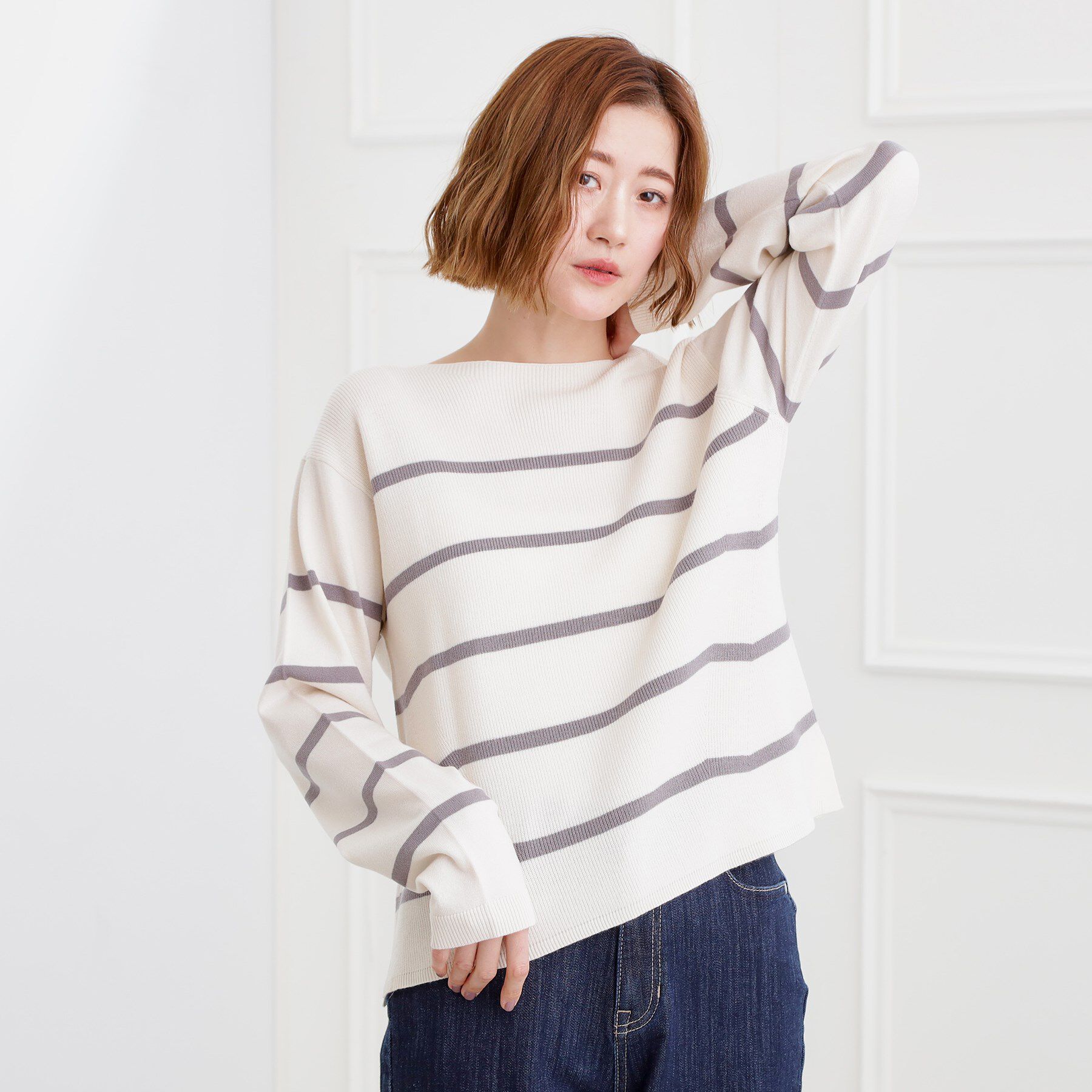 grove「春新色！洗濯機で洗えるベーシックニット【毛玉軽減】」|ニット・セーター|