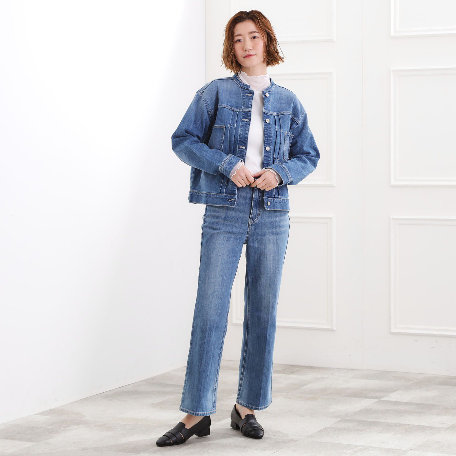 grove「着心地軽やか、動きやすいストレッチデニムジャケット」|デニムジャケット|