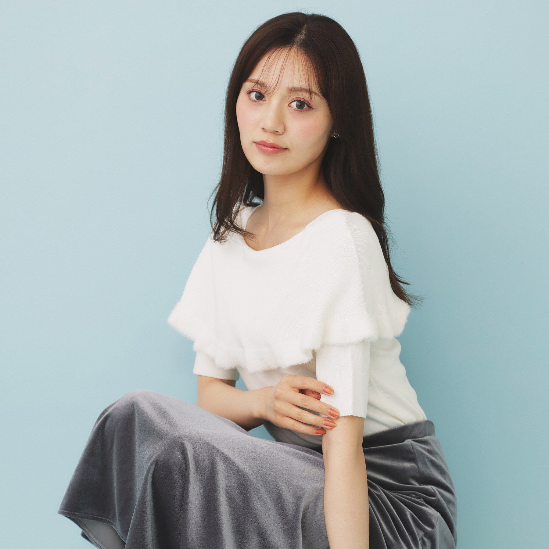 index「ファーフリルケープニット【洗濯機洗い可】」|ニット・セーター|オフホワイト(003