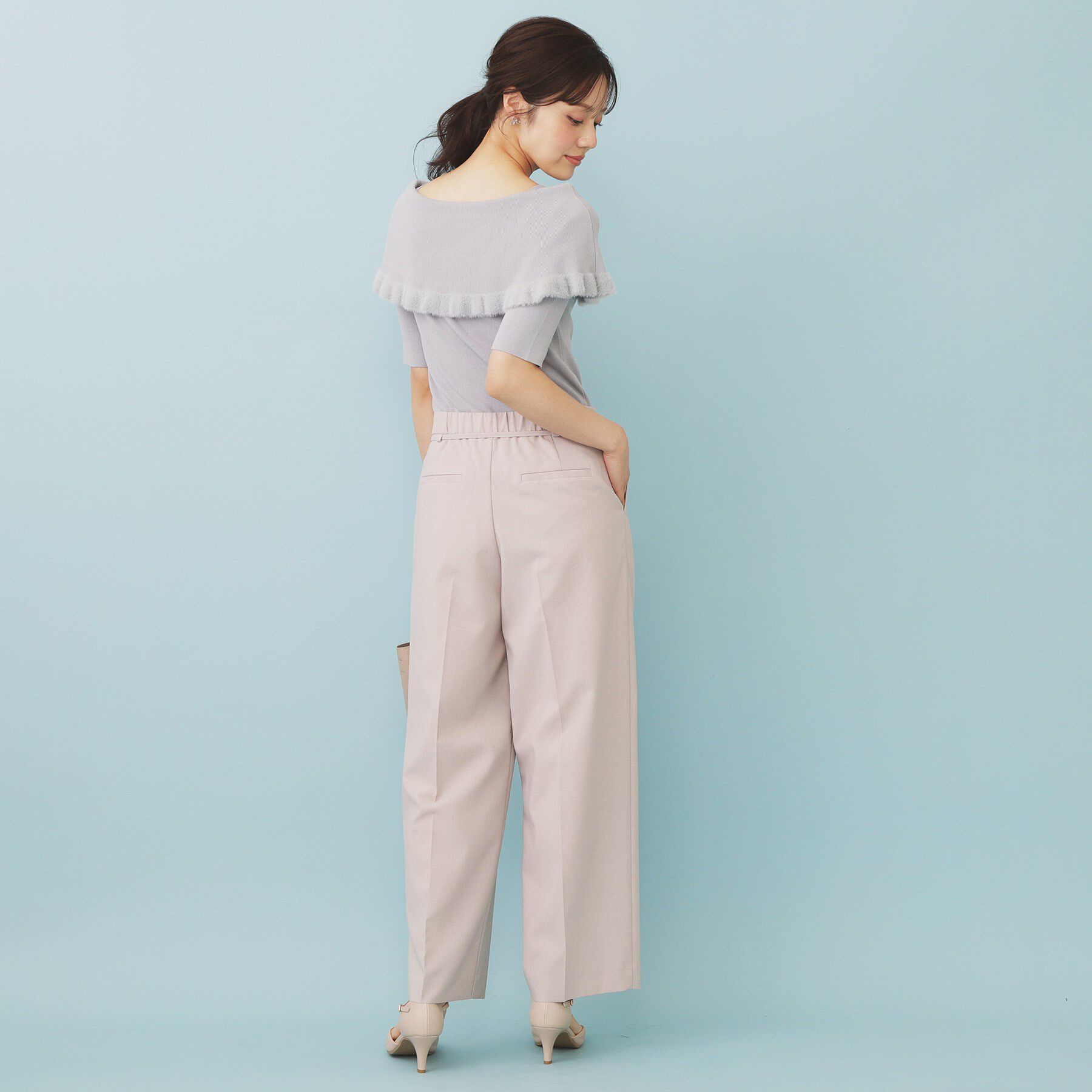 index「ファーフリルケープニット【洗濯機洗い可】」|ニット・セーター|