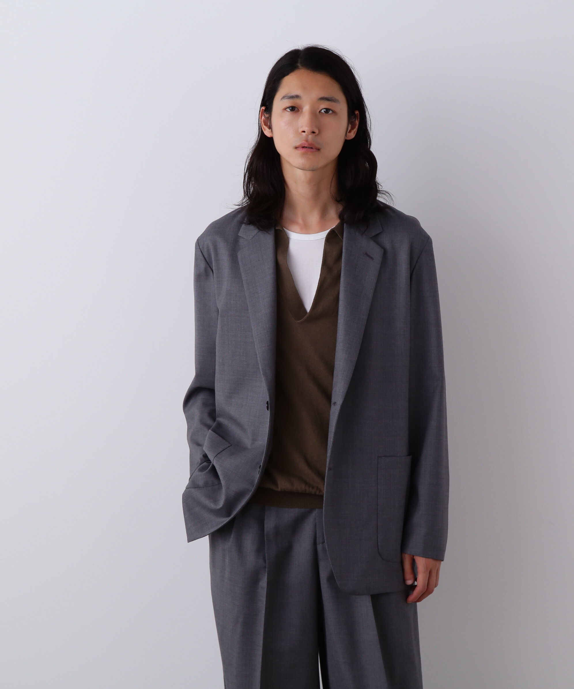 YLEVE 「YLEVE / SUPER120'S CHAMBRAY WOOL JACKET」|その他|グレー