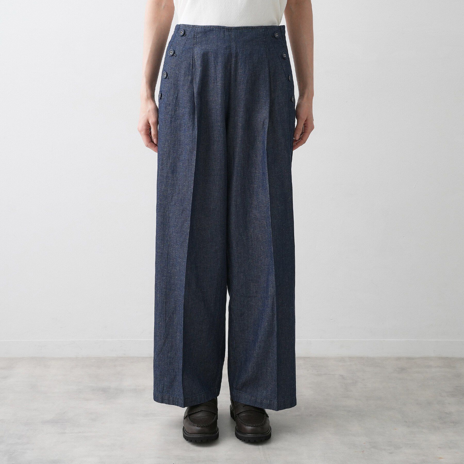 Dessin「【洗える】綿麻マリンワイドデニムパンツ」|その他|