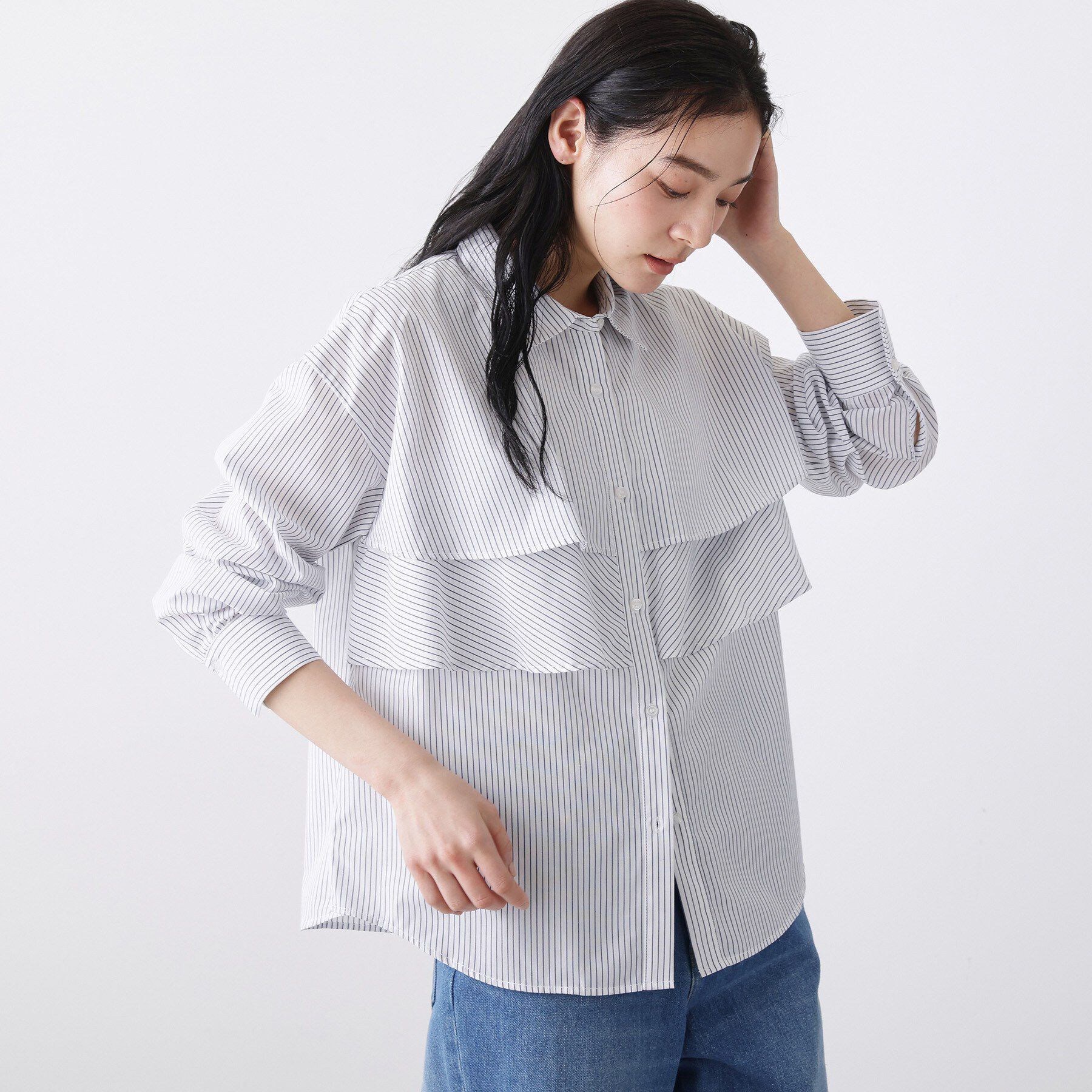 Dessin「【洗える】フリルシャツブラウス」|シャツ・ブラウス|