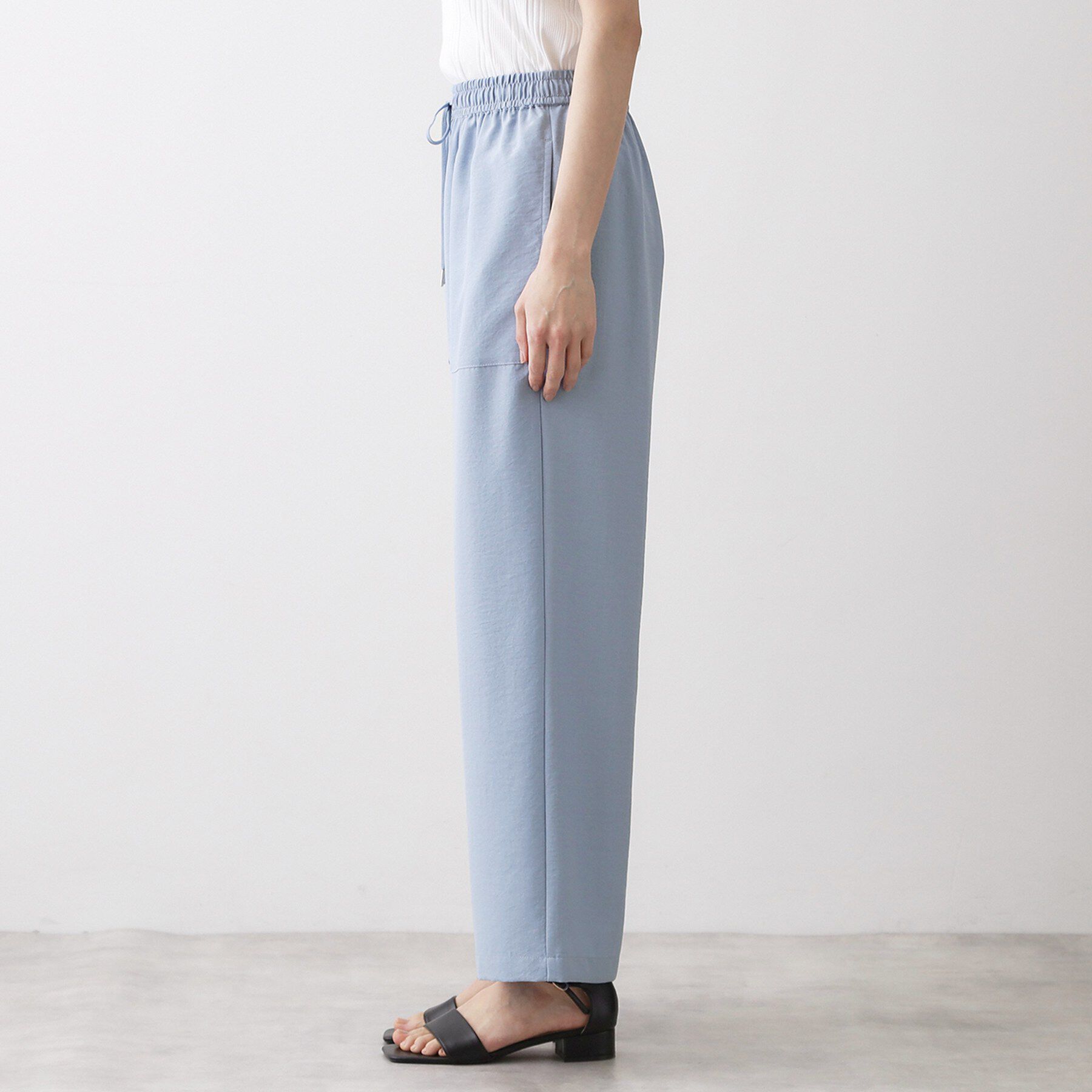 Dessin「【接触冷感/ウエストゴム/洗える】イージーワイドパンツ」|その他|