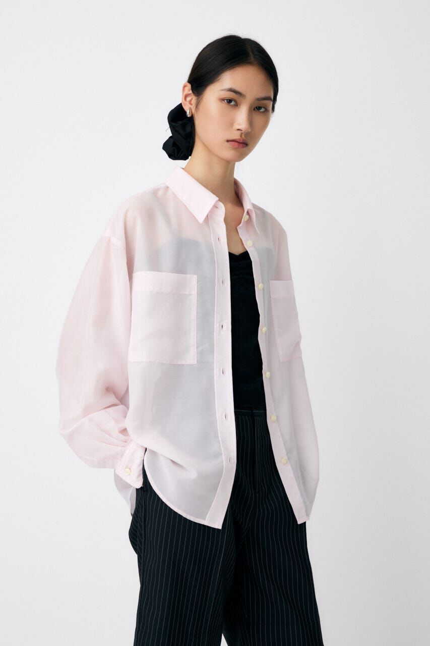 MOUSSY「OVERSIZED SHEER シャツ」|シャツ・ブラウス|PNK