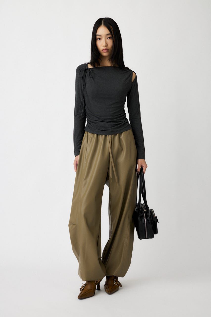 MOUSSY「F/LEATHER JOGGER パンツ」|その他|