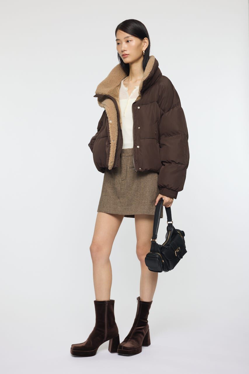 MOUSSY「STAND COLLAR PUFFER ジャケット」|ブルゾン・スタジャン|