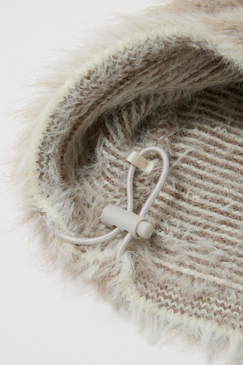 MOUSSY「FAUX FUR KNIT CROP トップス」|ニット・セーター|