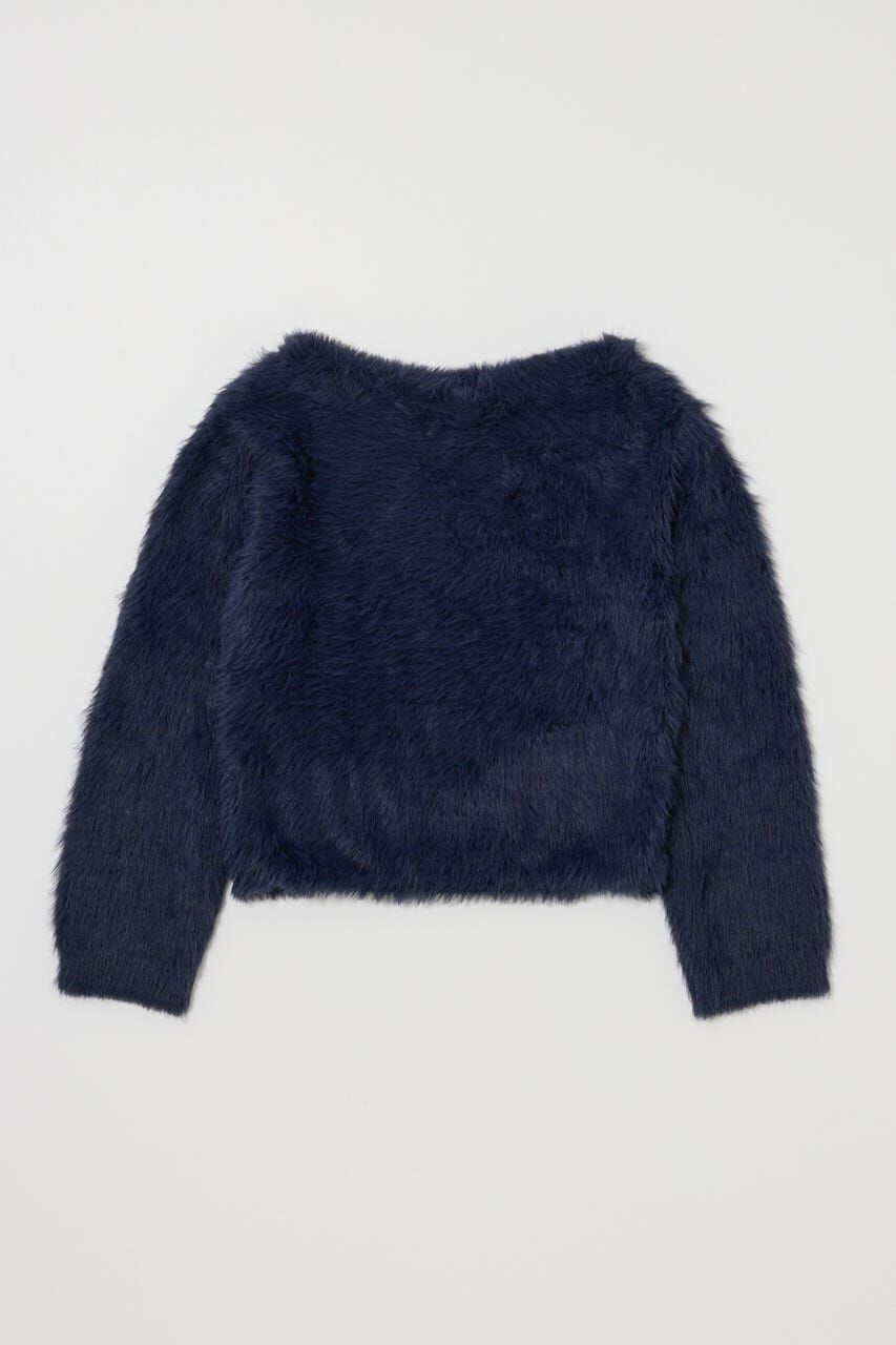MOUSSY「FAUX FUR KNIT CROP トップス」|ニット・セーター|