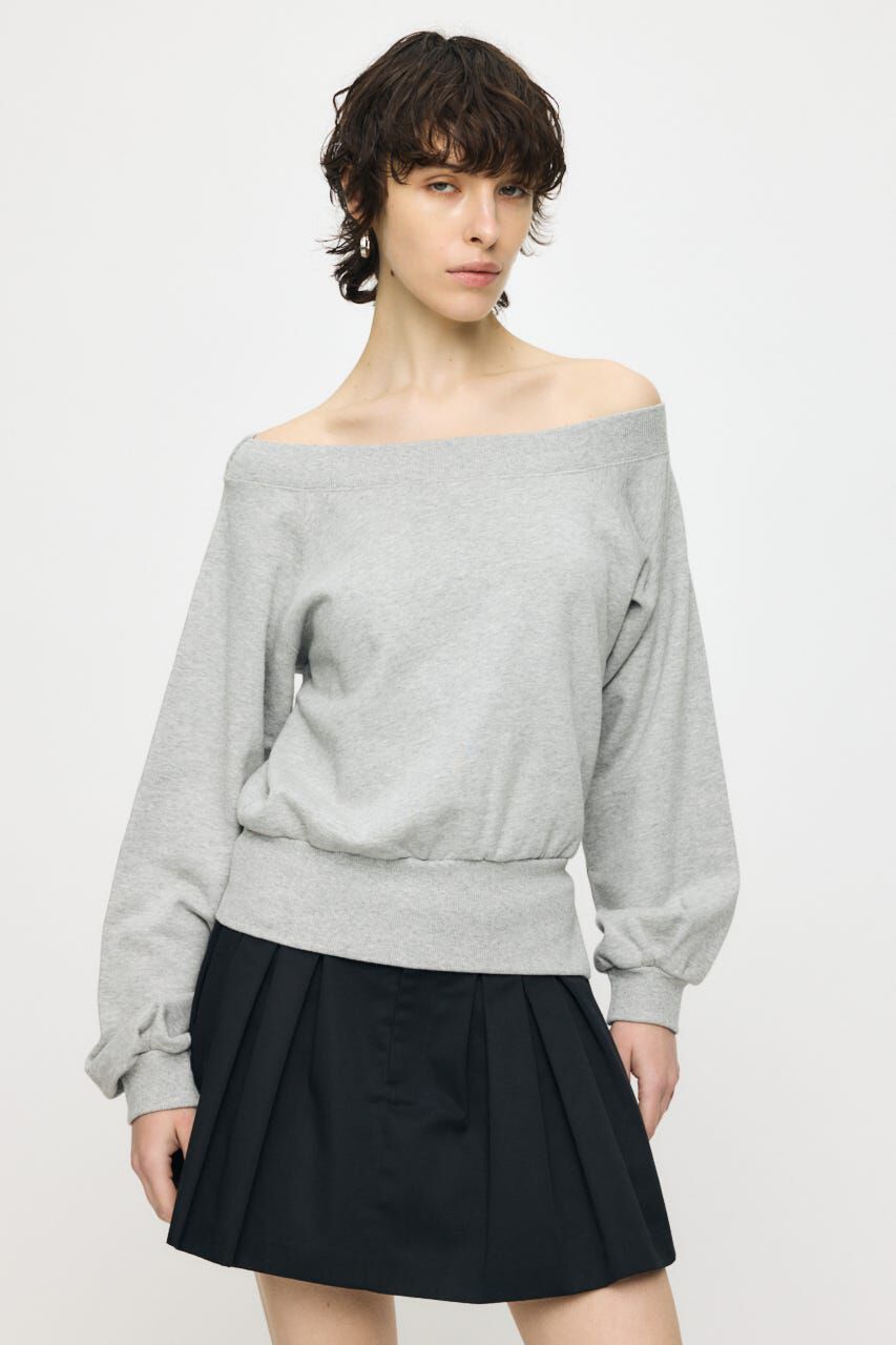 MOUSSY「SIDE SLIT OFF SHOULDER スウェット」|パーカー|