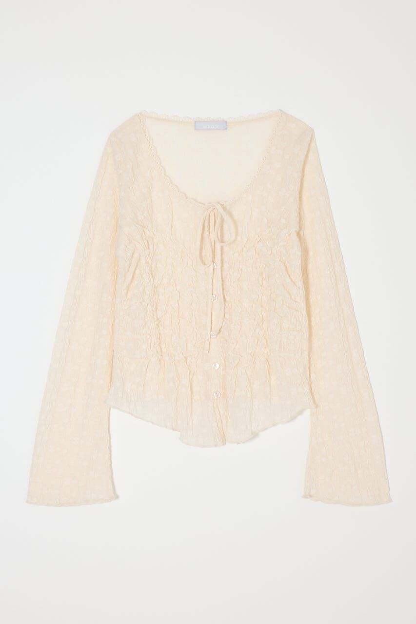 MOUSSY「SHIRRING LACE トップス」|Tシャツ・カットソー|