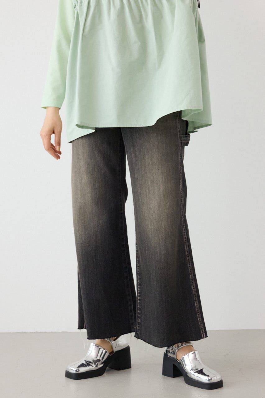 RODEO CROWNS「ペインターフレアパンツ」|デニム|L/BLK1