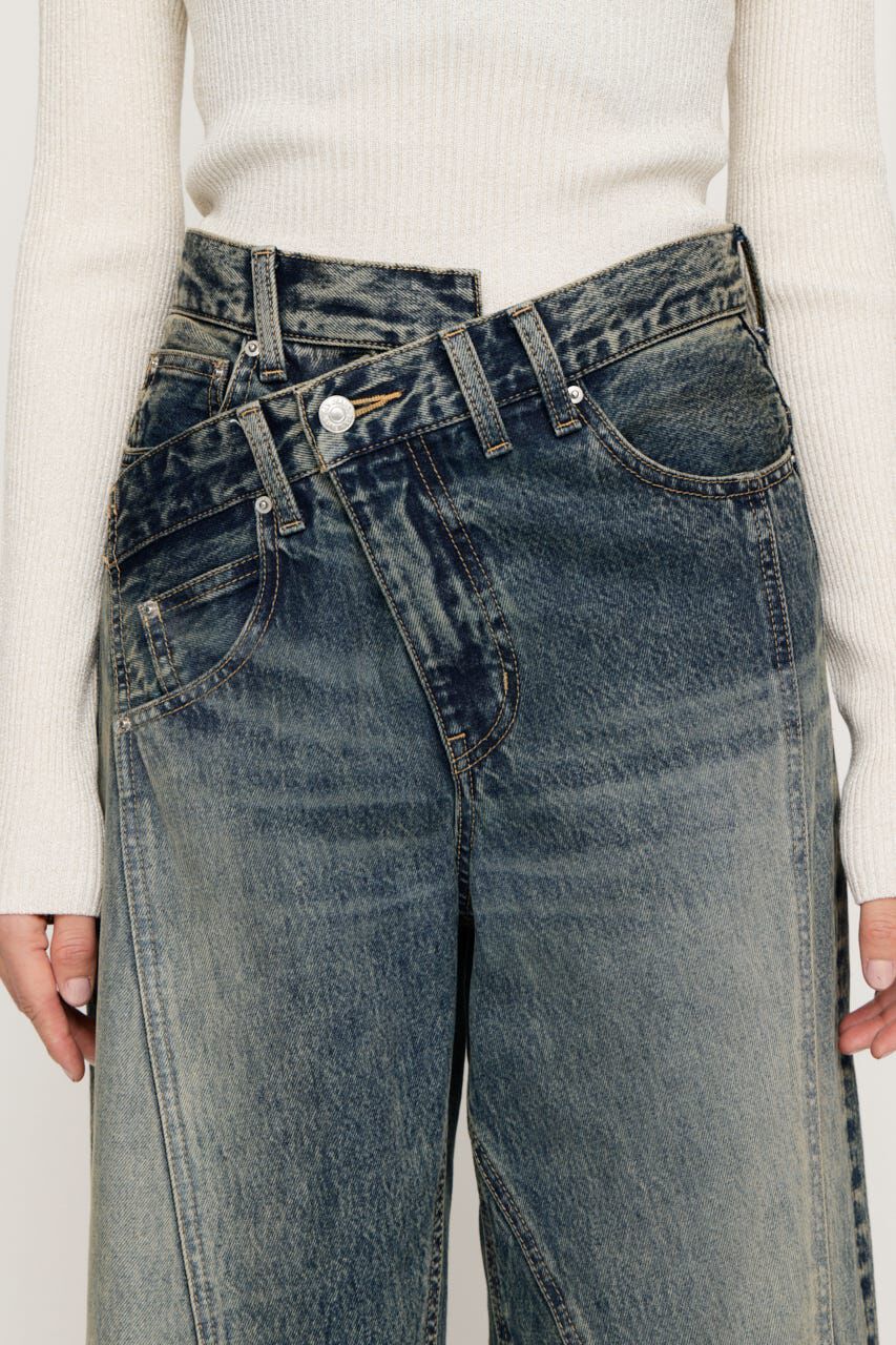 SLY「J／W SWITCHING STRAIGHT パンツ」|デニム|