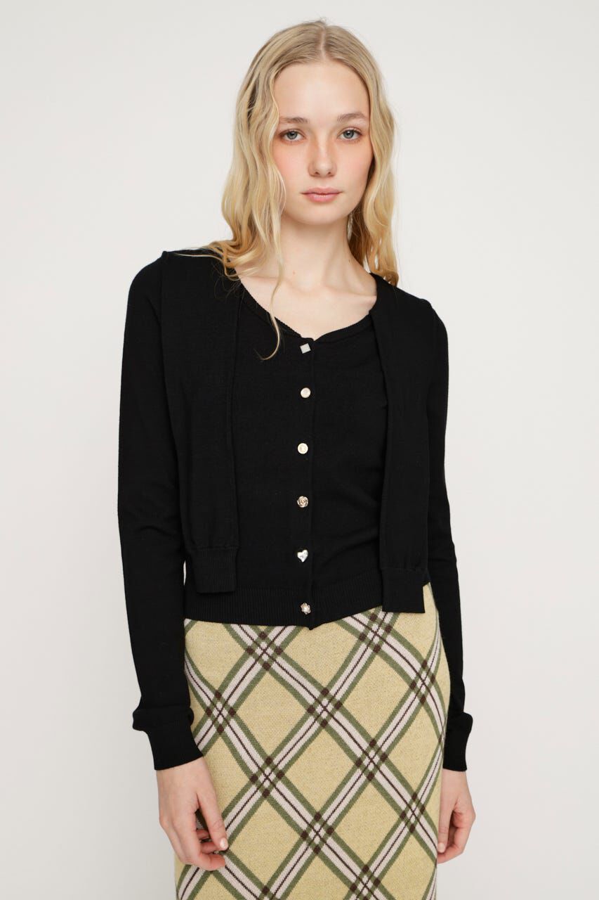 SLY「SAILOR TIE KNIT トップス」|ニット・セーター|BLK