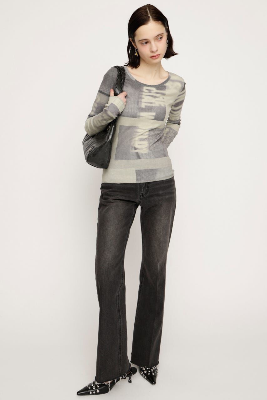 SLY「J／W SEMI FLARE DENIM パンツ」|デニム|