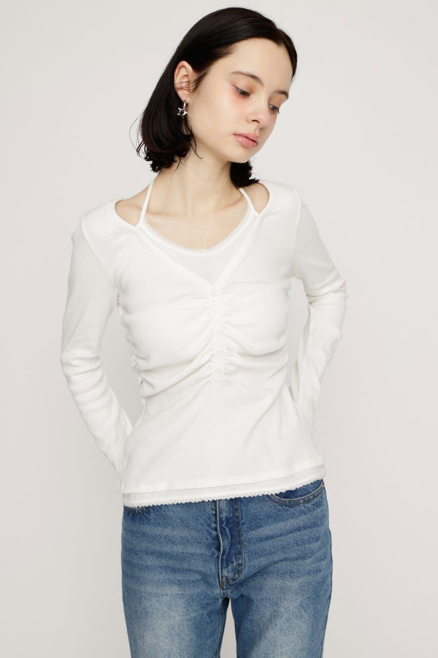 SLY「LAYERED LIKE CUT トップス」|Tシャツ・カットソー|