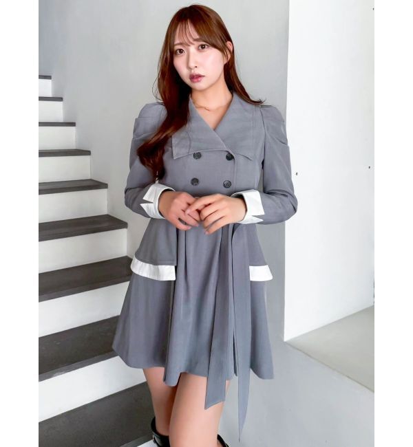 dazzlin「ビッグカラートレンチミニワンピース」|ワンピース|