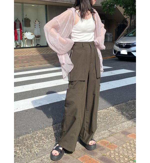 MURUA「ボリュームスリーブシャイニーシアーシャツ」|シャツ・ブラウス|